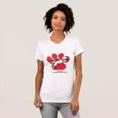 Roter Tatzen-Behälter T-Shirt (Vorne ganz)