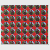 Roter Taubenzirkel Geschenkpapier (Flach)