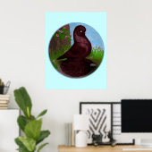 Roter Taubenzirkel Poster (Heimbüro)