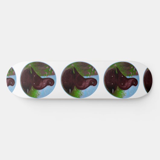 Roter Taubenzirkel Skateboard (Horizontal)