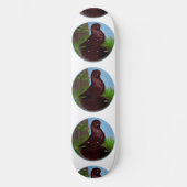 Roter Taubenzirkel Skateboard (Vorderseite)