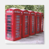 roter Telefonmagnet Magnet (Vorne)