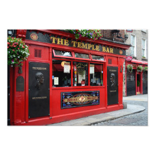 Roter Tempel-Bar Pub in Dublin-Foto Fotodruck