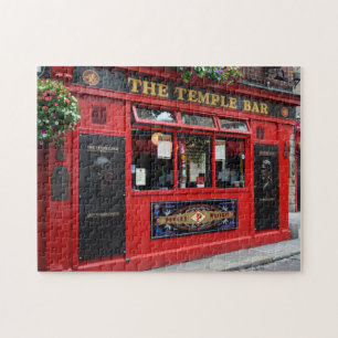 Roter Tempel-Bar Pub in Dublin-Puzzlespiel Puzzle