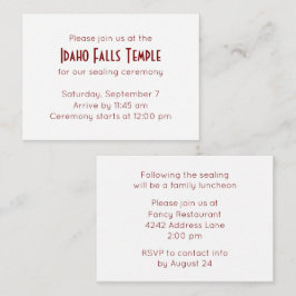 Roter Tempel - Einladung