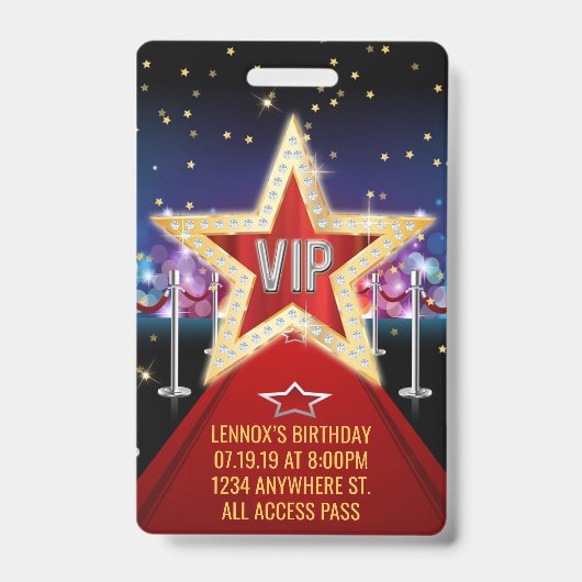 Roter Teppich Ausweis (Vorderseite)