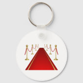 Roter Teppich-Eingang mit goldenen Absperrungen Schlüsselanhänger (Vorderseite)