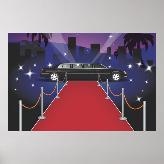 Roter-Teppich-Promi-Limo Poster (Vorne)