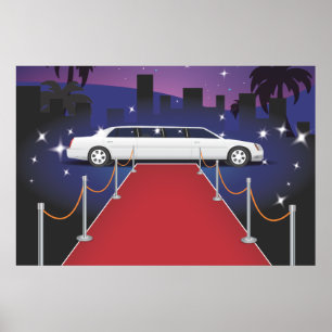 Roter-Teppich-Prominenten-Limo Poster