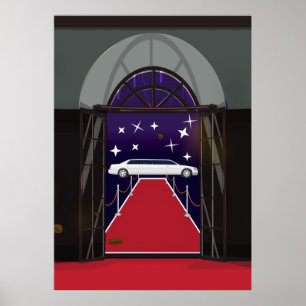 Roter-Teppich-Prominenten-Limo Poster