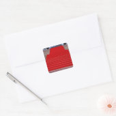 roter Teppich Quadratischer Aufkleber (Umschlag)