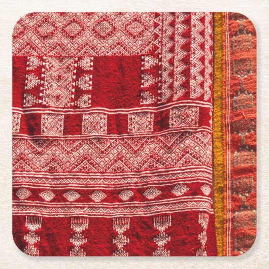 Roter Teppich Rechteckiger Pappuntersetzer (Vorderseite)