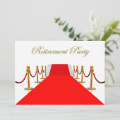 Roter Teppich-Ruhestand Einladung (Stehend Vorderseite)