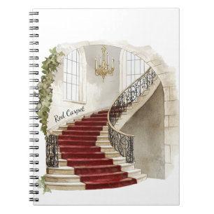 Roter Teppich Treppe Notizblock