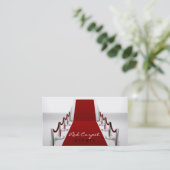 Roter Teppich-Visitenkarte Visitenkarte (Stehend Vorderseite)