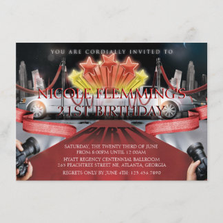 Roter Teppich zum Geburtstag Einladung