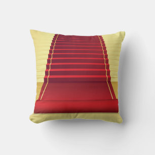 Roter Teppichboden Eleganz: Vintager Hintergrund. Kissen