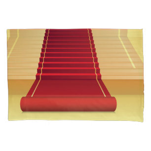 Roter Teppichboden Eleganz: Vintager Hintergrund. Kissenbezug