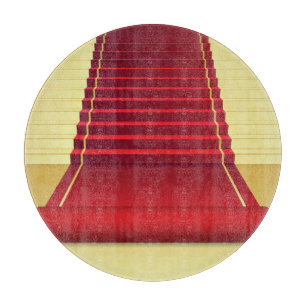 Roter Teppichboden Eleganz: Vintager Hintergrund. Schneidebrett