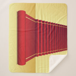Roter Teppichboden Eleganz: Vintager Hintergrund. Sherpadecke