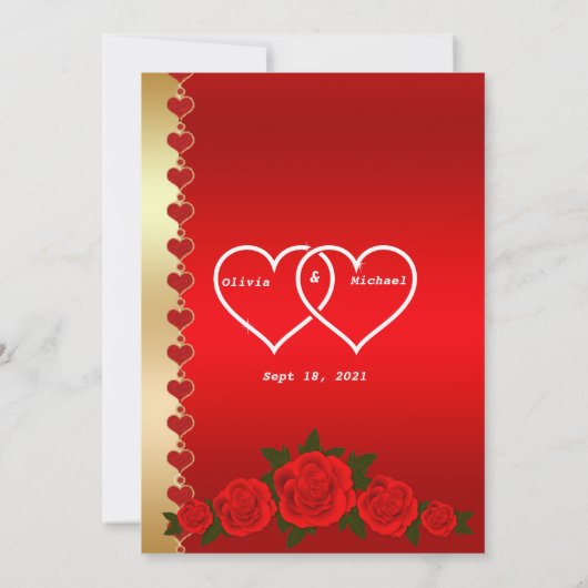 Roter Teppichleuchter Einladung (Rückseite)