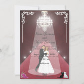 Roter Teppichleuchter Einladung (Vorderseite)