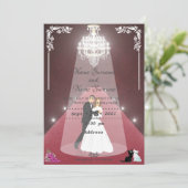 Roter Teppichleuchter Einladung (Stehend Vorderseite)