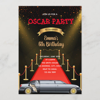 Roter Teppichlimousine - Einladung zum Geburtstag