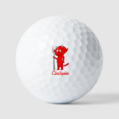 Roter Teufel Design Golfball (Vorderseite)