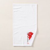 Roter Teufel Design Monogrammiert Badhandtuch Set (Handtuch)