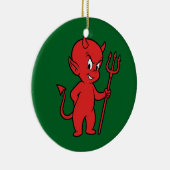 Roter Teufel Keramik Ornament (Rechts)