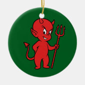 Roter Teufel Keramik Ornament (Vorne)
