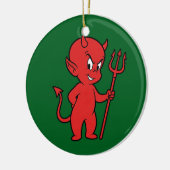 Roter Teufel Keramik Ornament (Links)