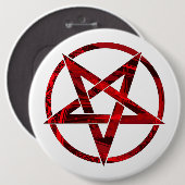 Roter Teufel-Pentagramm Button (Vorne & Hinten)