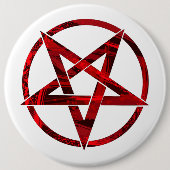 Roter Teufel-Pentagramm Button (Vorderseite)