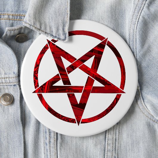 Roter Teufel-Pentagramm Button (Beispiel)