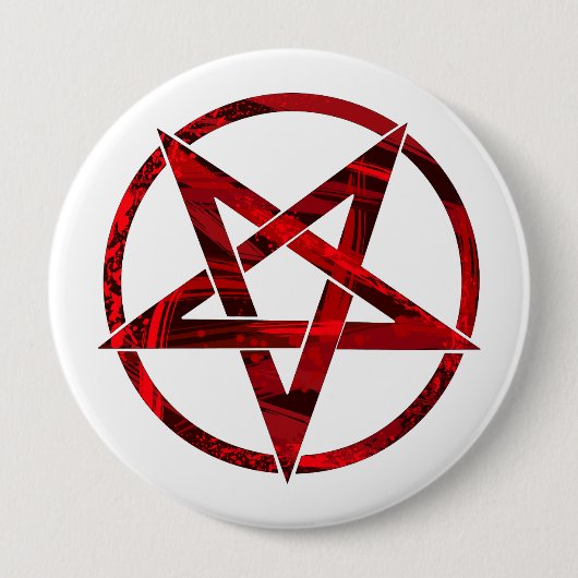Roter Teufel-Pentagramm Button (Vorderseite)