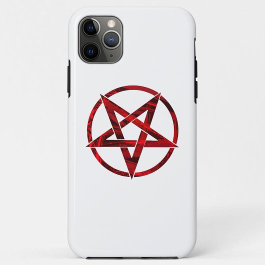 Roter Teufel-Pentagramm Case-Mate iPhone Hülle (Rückseite)