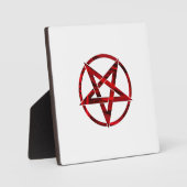 Roter Teufel-Pentagramm Fotoplatte (Vorderseite)