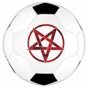 Roter Teufel-Pentagramm Fußball