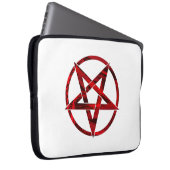 Roter Teufel-Pentagramm Laptopschutzhülle (Vorne Rechts)