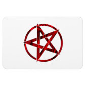 Roter Teufel-Pentagramm Magnet (Horizontal)