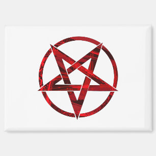 Roter Teufel-Pentagramm Magnet