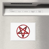 Roter Teufel-Pentagramm Magnet (In Situ (Geschirrspüler))