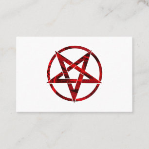 Roter Teufel-Pentagramm Visitenkarte