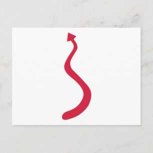 Roter Teufel Schwanz Postkarte