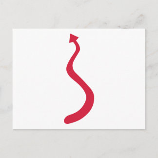 Roter Teufel Schwanz Postkarte