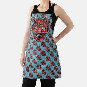 Roter Teufel Vintage Halloween  Schürze