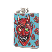 Roter Teufel Vintage Halloweenies Flachmann (Links)