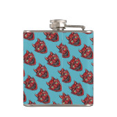 Roter Teufel Vintage Halloweenies Flachmann (Rückseite)